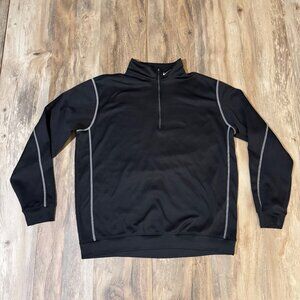 Nike Golf Pullover Men’s L Therma-Fit Quarter Zip Active Wear Fleece Black